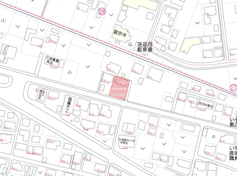 都城市平塚町の売地の土地図