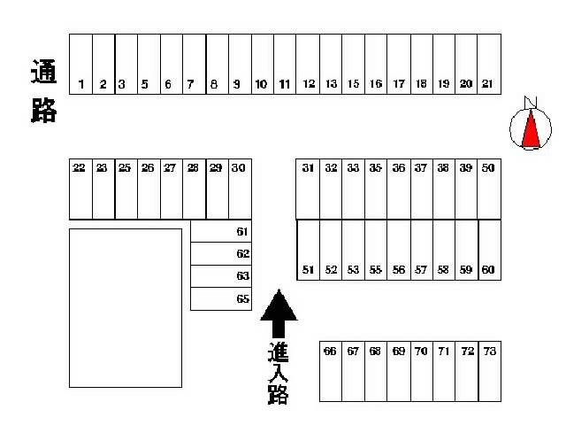 南京終　増田モータープールの区画図