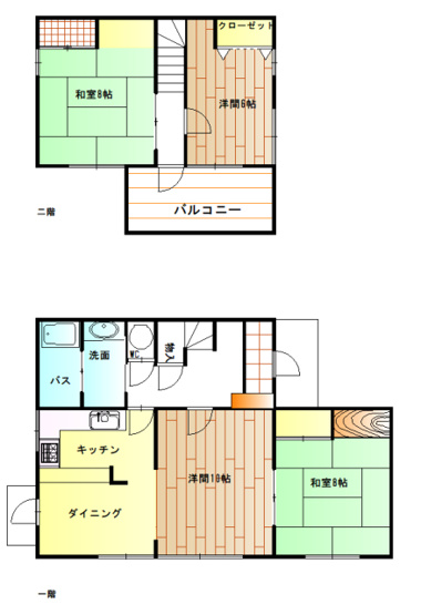 【間取り】 | 個室が４部屋ありご家族様におすすめです☆