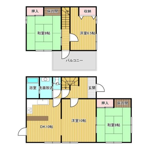 【間取り】 | 個室が４部屋ありご家族様におすすめです☆