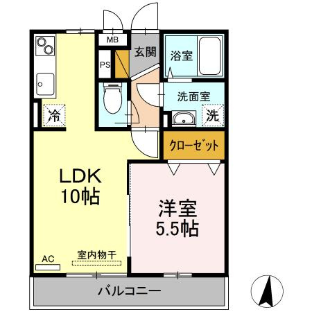マレアガーデン新横浜Aの間取り