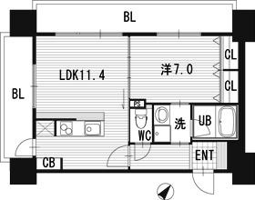 【間取り】 | ステイシス博多駅前　プライスホームなら仲介手数料０円！