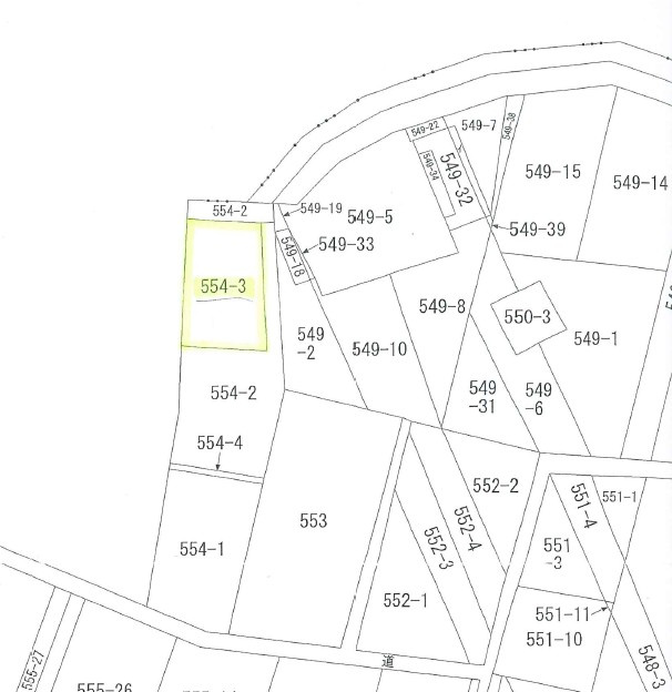 小山市若木町３丁目の区画図