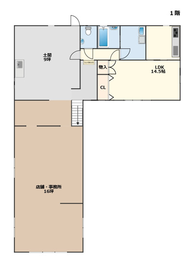 【間取り】 | 香美市土佐山田町 | １階