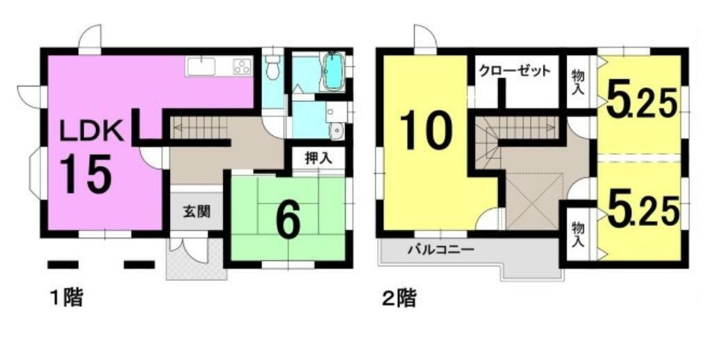 野洲市冨波甲　中古戸建の間取り