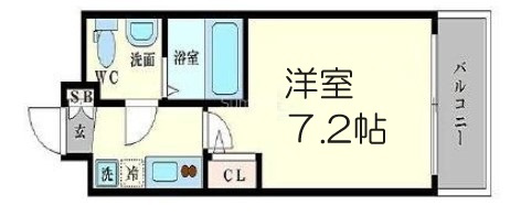 【間取り】 | ラシュレエグゼ難波南