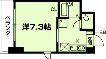 Capital Villa 丸太町の間取り|代表的な間取りです