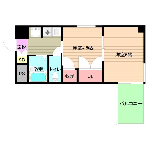 大阪市都島区都島中通３丁目の賃貸マンションの間取り