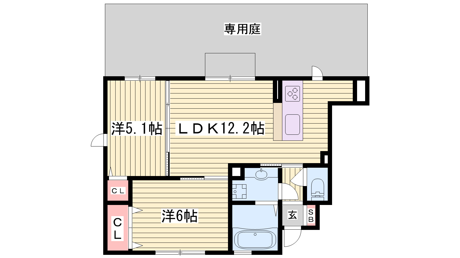 リバーハイム谷八木Ⅱの間取り