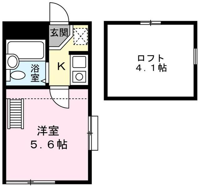 人気のロフト付１K