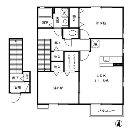 【間取り】 | ローズコートA