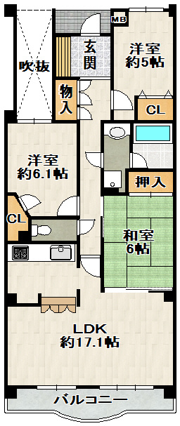 ステイツ逆瀬川宝梅の間取り