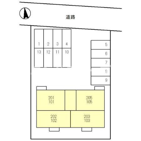 МＮハウス中居の区画図|高崎、前橋、伊勢崎エリアのお部屋探しはエンドスケープまで！お客様の理想お聞かせ下さい♪