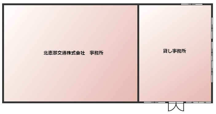 北恵那交通　事務所店舗の間取り
