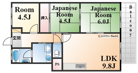 シャトー宮坂の間取り