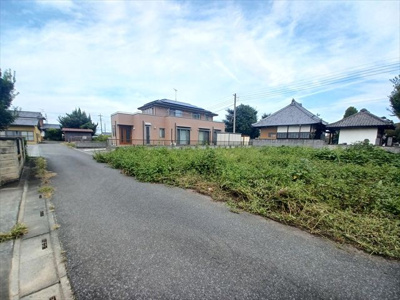 【前面道路含む現地写真】 | 深谷市内ケ島 360万 土地 | 2025.9撮影