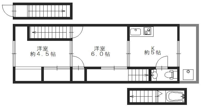 宝持2丁目貸家の間取り
