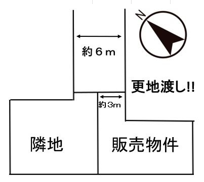 【土地】鶴ヶ島市鶴ヶ丘売地(更地渡し)の土地図|土地図です