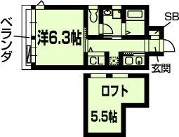 花梨館の間取り|代表的な間取りです。