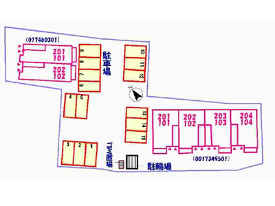 【区画図】 | アジュール | 駐車場