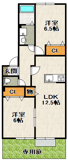 メロディーヒルズ　B棟の間取り