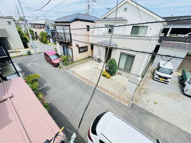 流山市向小金１丁目新築戸建【東小学校：5分】の展望|子供部屋前バルコニーより道路側眺望