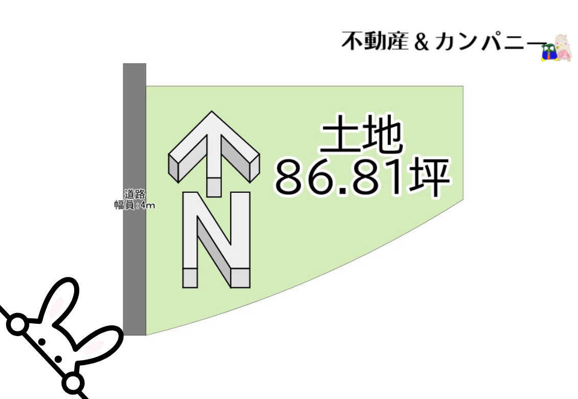 南久米町のおトチ　松山市南久米町売土地の土地図