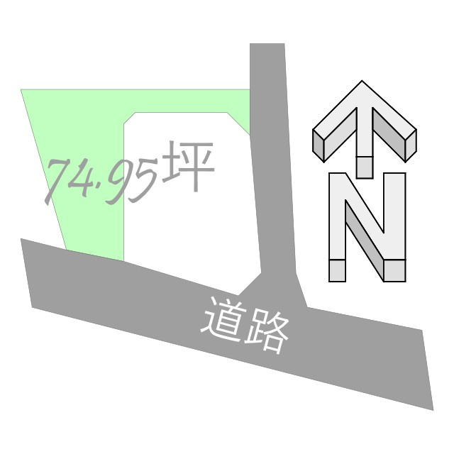 フットネスタウン鷹子町　鷹子町の分譲地の土地図