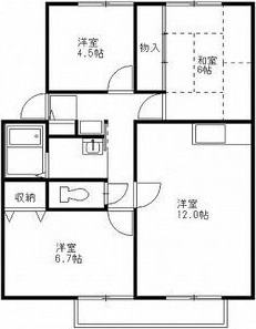 【間取り】 | サンプレイスジョウナンE
