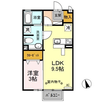 【間取り】 | エスポワール川田　Ｂ