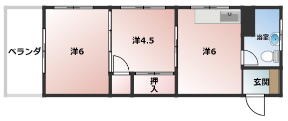 【間取り】 | 伊野波アパート