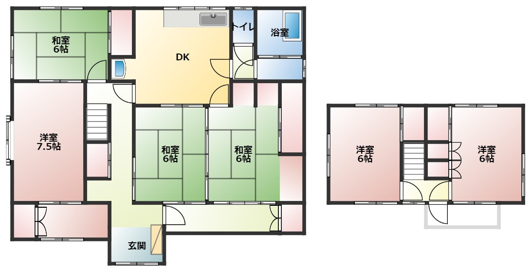 日奈久大坪町　戸建の間取り