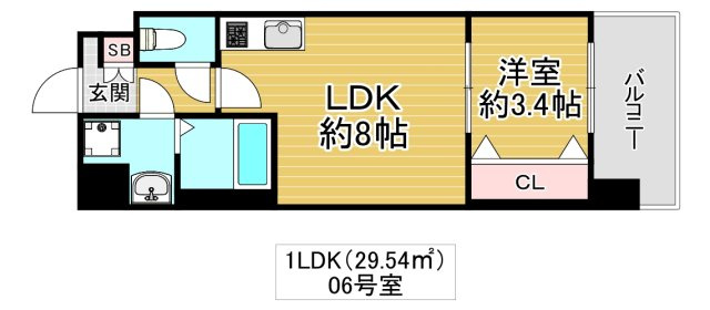 Mv.imp大阪放出の間取り