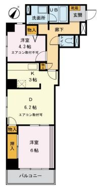千代田区神田猿楽町１丁目の賃貸マンションの間取り