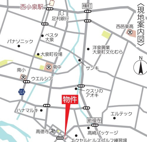 大泉町古海　Cradle garden　全2棟の地図