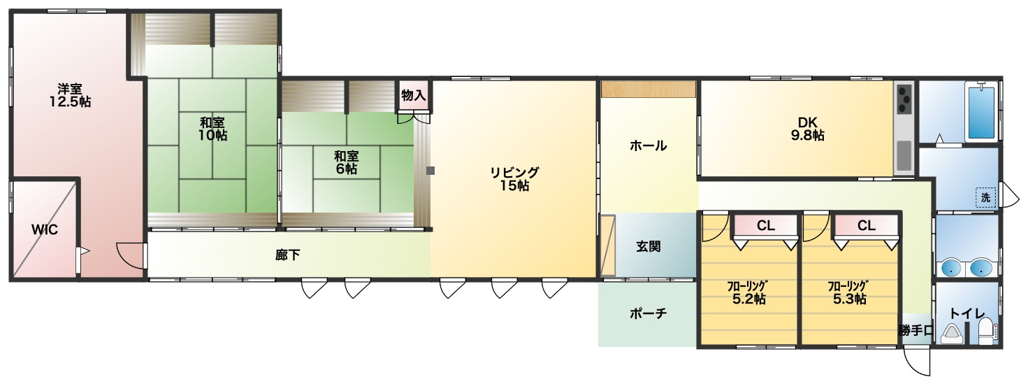 八戸市鮫町字大草離の間取り