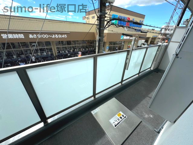 尼崎市下坂部２丁目の賃貸マンションのバルコニー