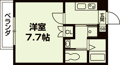 スミレスタ御所西の間取り|代表的な間取りです。