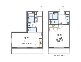 【間取り】 | レオパレスサンリッチつくばⅡ | 画像2