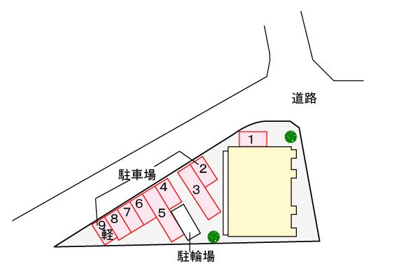 サンライズ芳川Ⅱ　　刈谷市近郊の賃貸はクラスホーム刈谷店の区画図