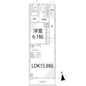 キャッスルコート博労町の間取り|広めの１ＬＤＫのお部屋！
