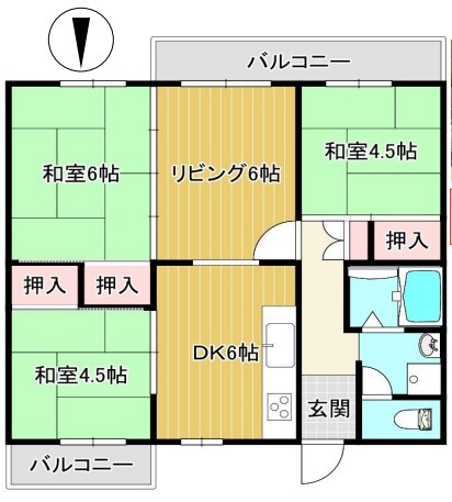 【間取り】 | S51640-東大路高野第三住宅35棟