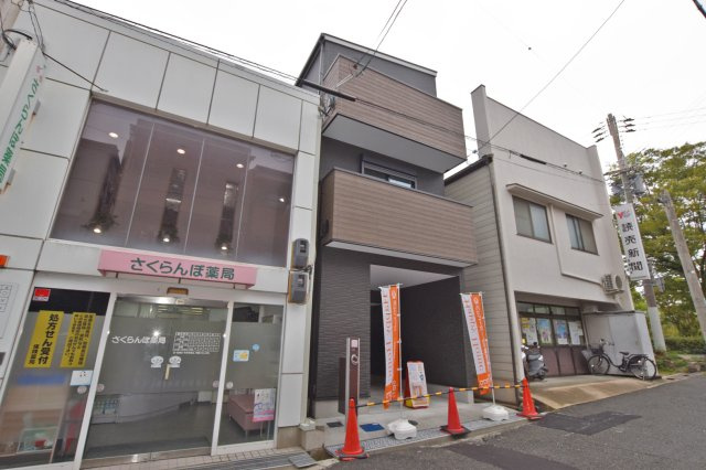 尼崎市神田中通9丁目新築一戸建て│3LDK+駐車1台可の外観|本分譲地、北東側から撮影した現地写真です。