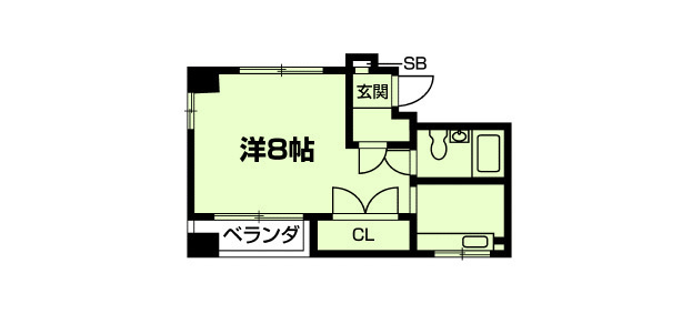 ヴィラ宇野の間取り|代表的な間取りです。