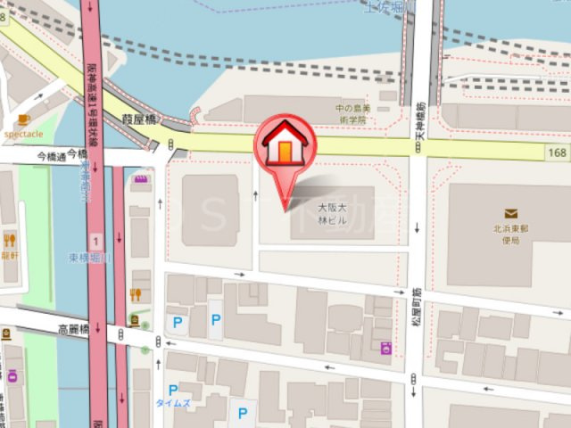パークタワー北浜の地図