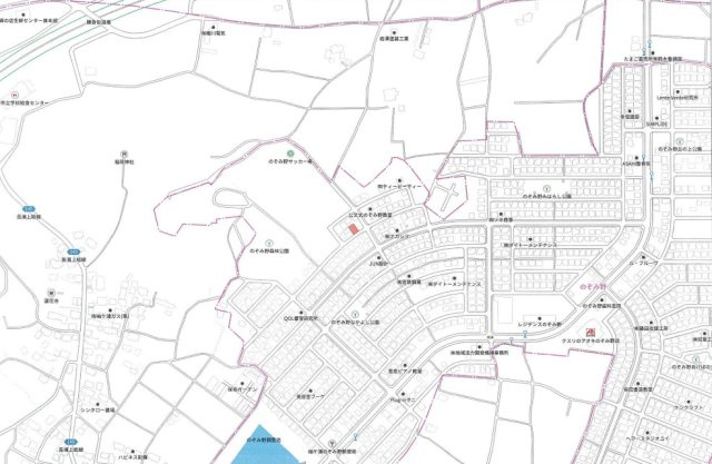 袖ヶ浦市のぞみ野　土地の地図