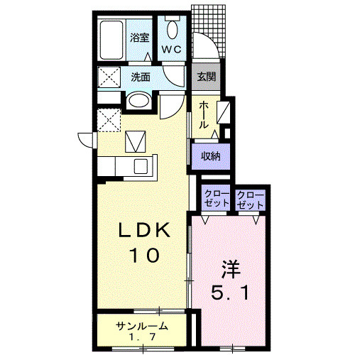 羽島１丁目アパートの間取り