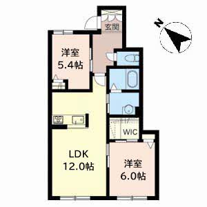 グランドゥール英賀保Ｄの間取り