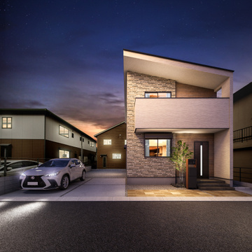 【完成予想図】 | 上葛原2丁目新築戸建 | ステータスを感じさせる外観です♪毎日使う安らぎの場所ですので拘りたいですよね♪シャッター雨戸も付いているのでセキュリティーも安心です♪