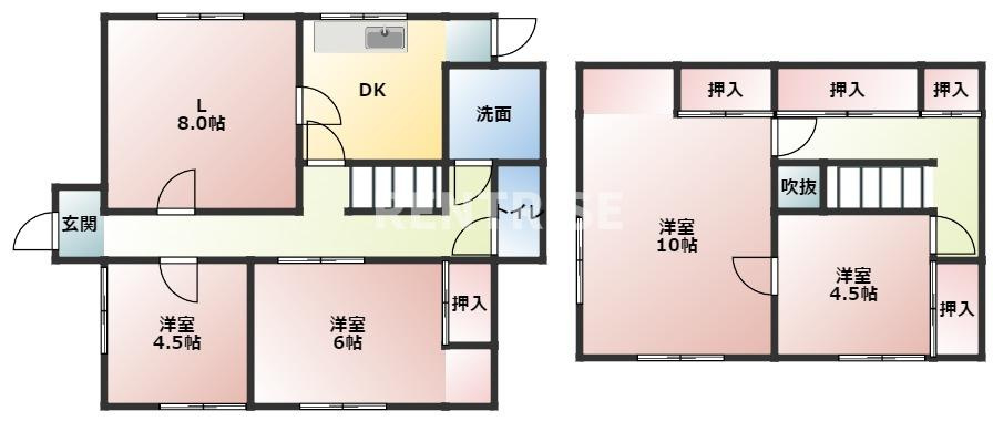 愛西市佐屋町新田戸建の間取り